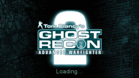 Ghost Recon Advanced Warfighter 2 title screen for PSP